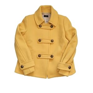 J. Crew Yellow Peacoat Good Condition Size Small